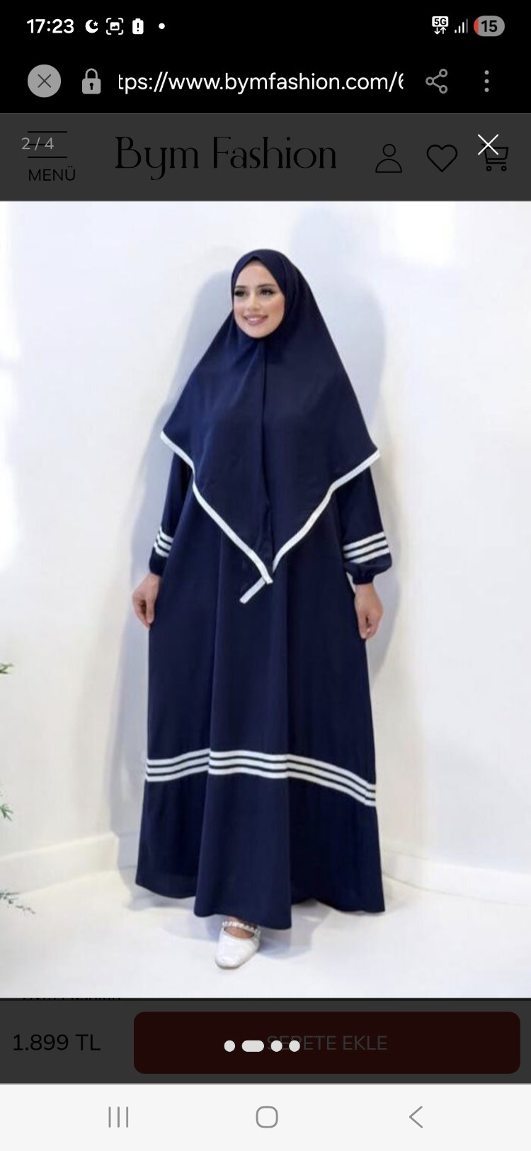 elbise ve esarp 2 li takım 38 beden